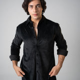 Classic Black Velvet Shirt
