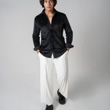 Classic Black Velvet Shirt
