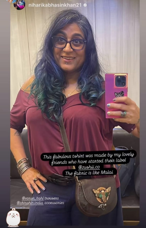 Niharika bhasin khan in super soft modal tshirt