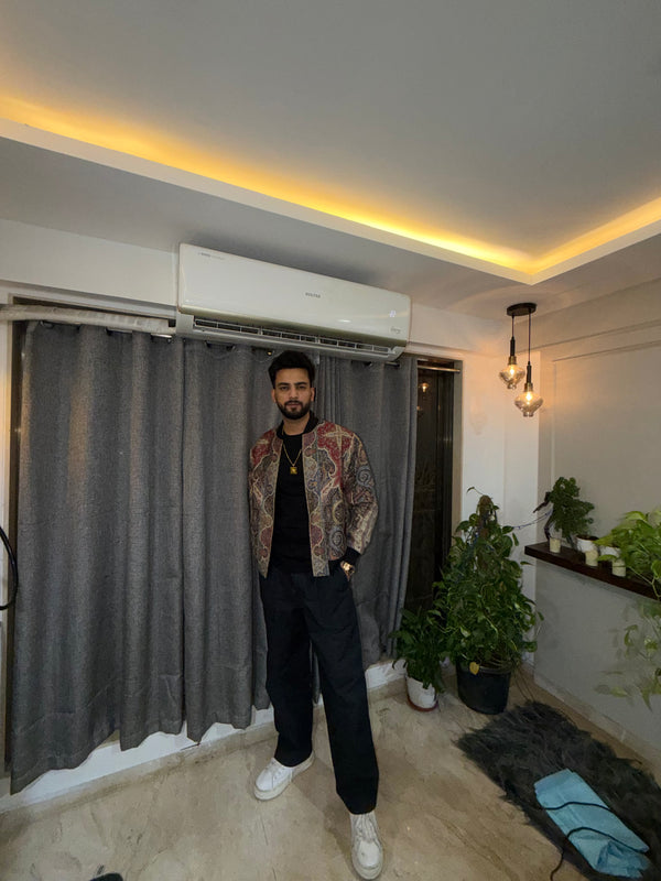 Elvish Yadav In Pashmina Shawl Bomber