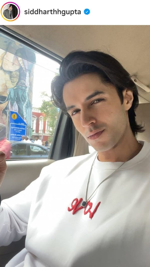 Siddharthh gupta in mercerised reloveution sweatshirt