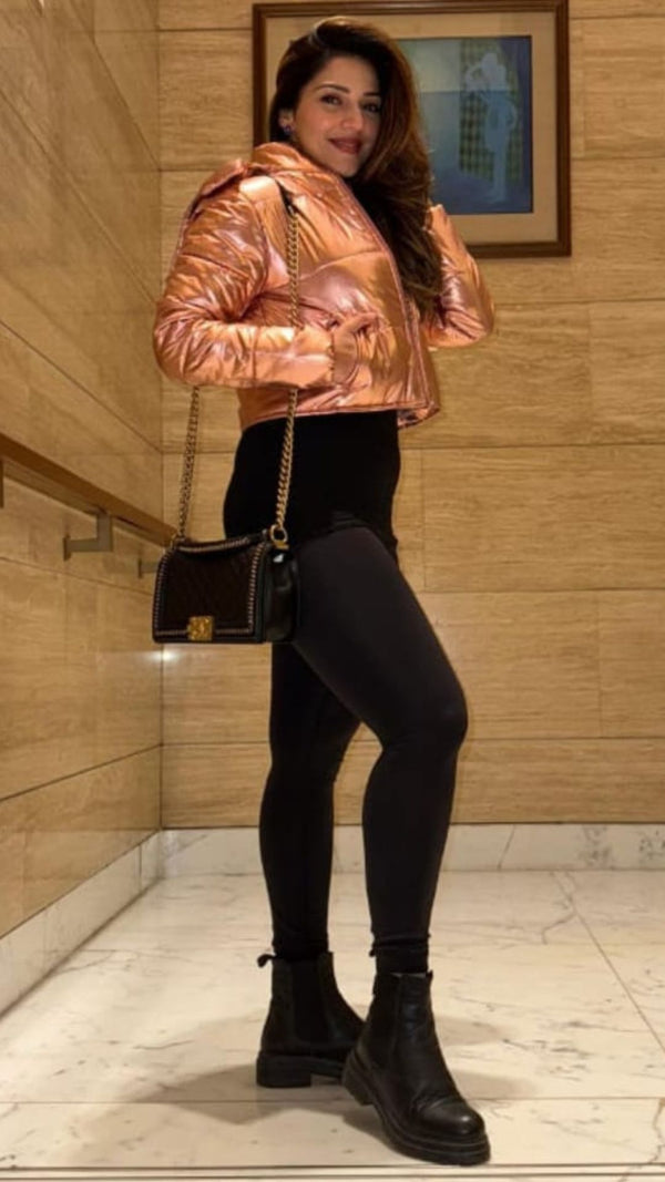 Mehreen pirzadaa in blush rebel jacket