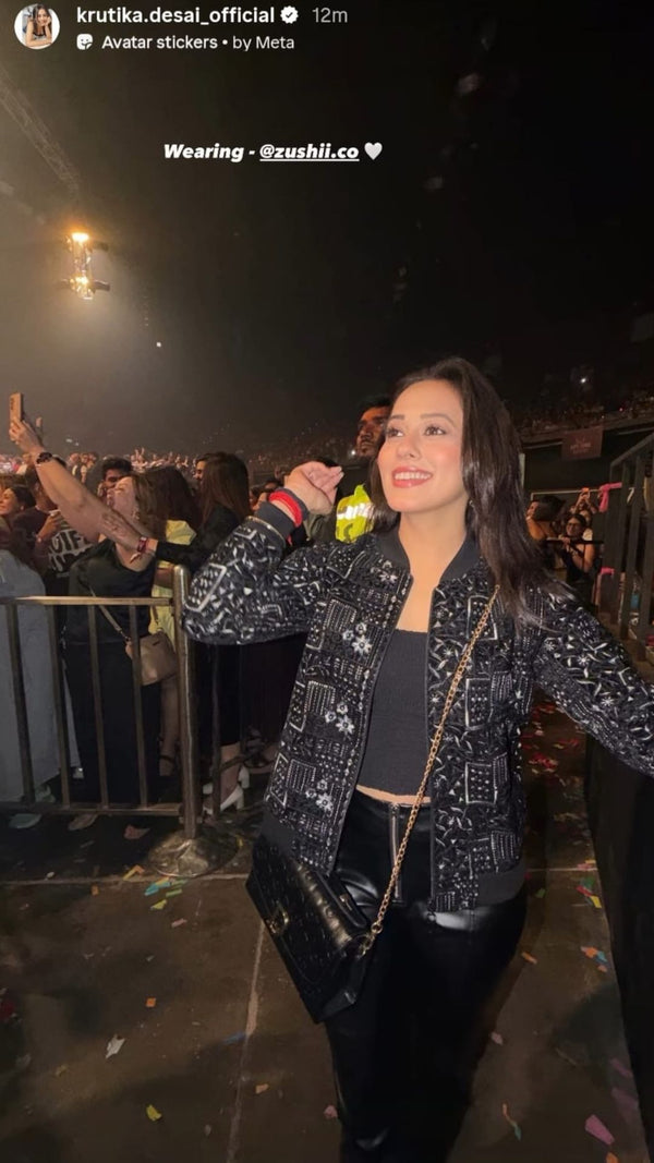 Krutika desai in statement maker jacket