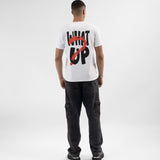 Zushii Mens White What Up Design Tshirt