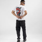 Zushii Mens White What Up Design Tshirt