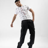 Zushii Mens White Brag Print Tshirt