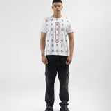Zushii Mens White Brag Print Tshirt