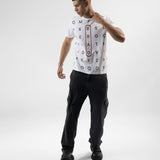 Zushii Mens White Brag Print Tshirt