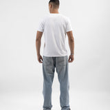 Zushii Mens White Warrior Design Tshirt