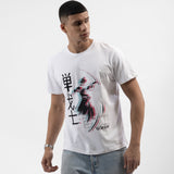Zushii Mens White Warrior Design Tshirt