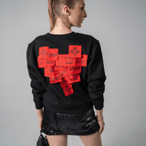 Post Its Red And Black Fleece Sweatshirt - Zushiionline