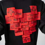 Post Its Red And Black Fleece Sweatshirt - Zushiionline