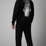 Scribbled Bike Fleece Sweatshirt