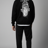 Scribbled Bike Fleece Sweatshirt