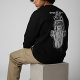 Scribbled Bike Fleece Sweatshirt