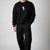 Scribbled Bike Fleece Sweatshirt