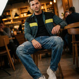 Neon Grid Street Shacket