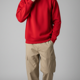 Super Soft Red Hot Mercerised Fleece Sweatshirt