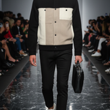 Mono Grid Block Jacket