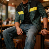 Neon Grid Street Shacket