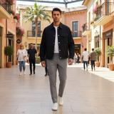 Verdant Weave Black Chore Jacket