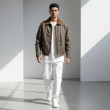 Café Brown Aviator Jacket