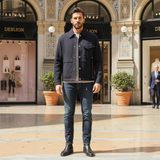 Verdant Weave Black Chore Jacket