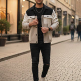 Mono Grid Block Jacket