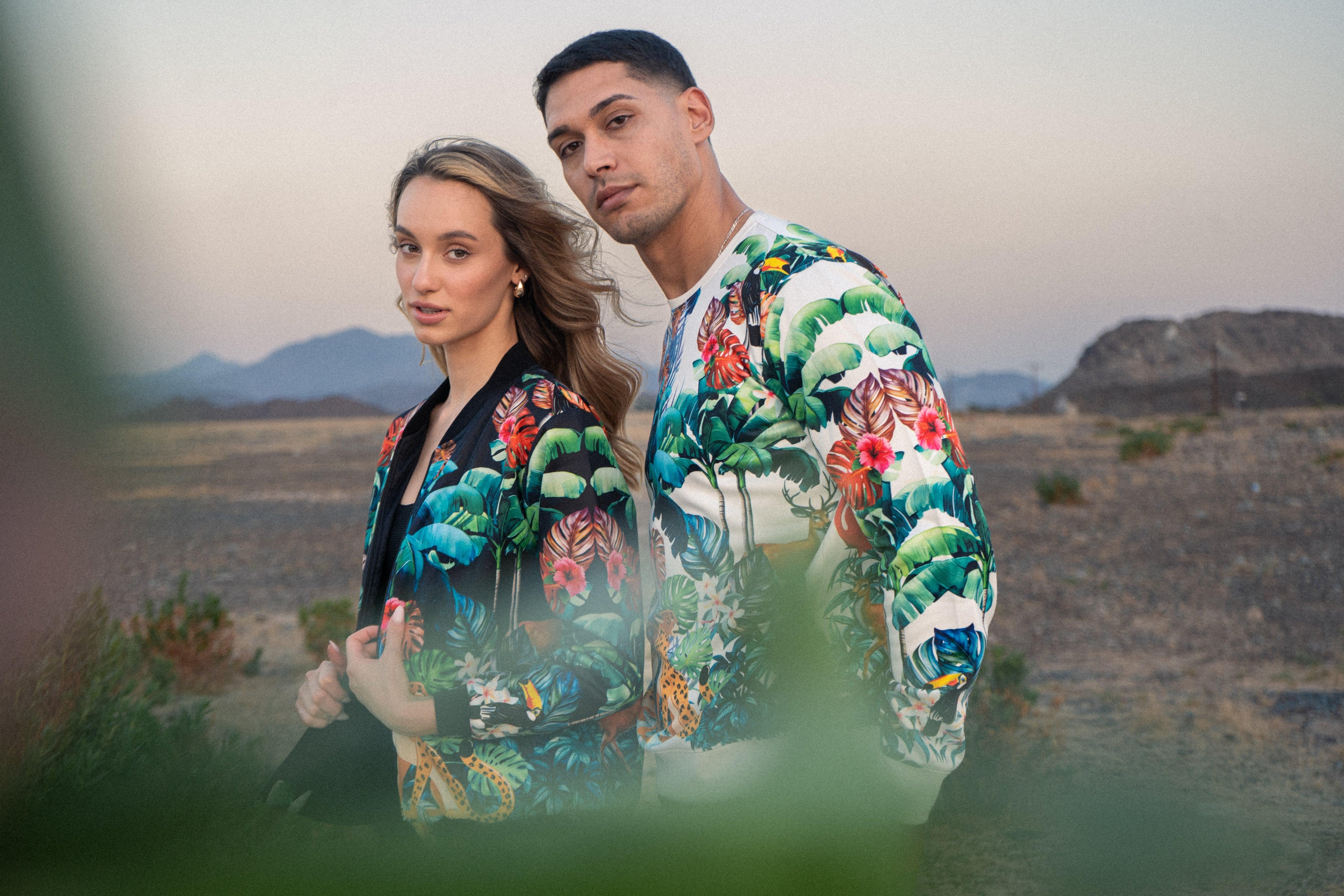 Tropical Zipper In Black For Women - Zushiionline