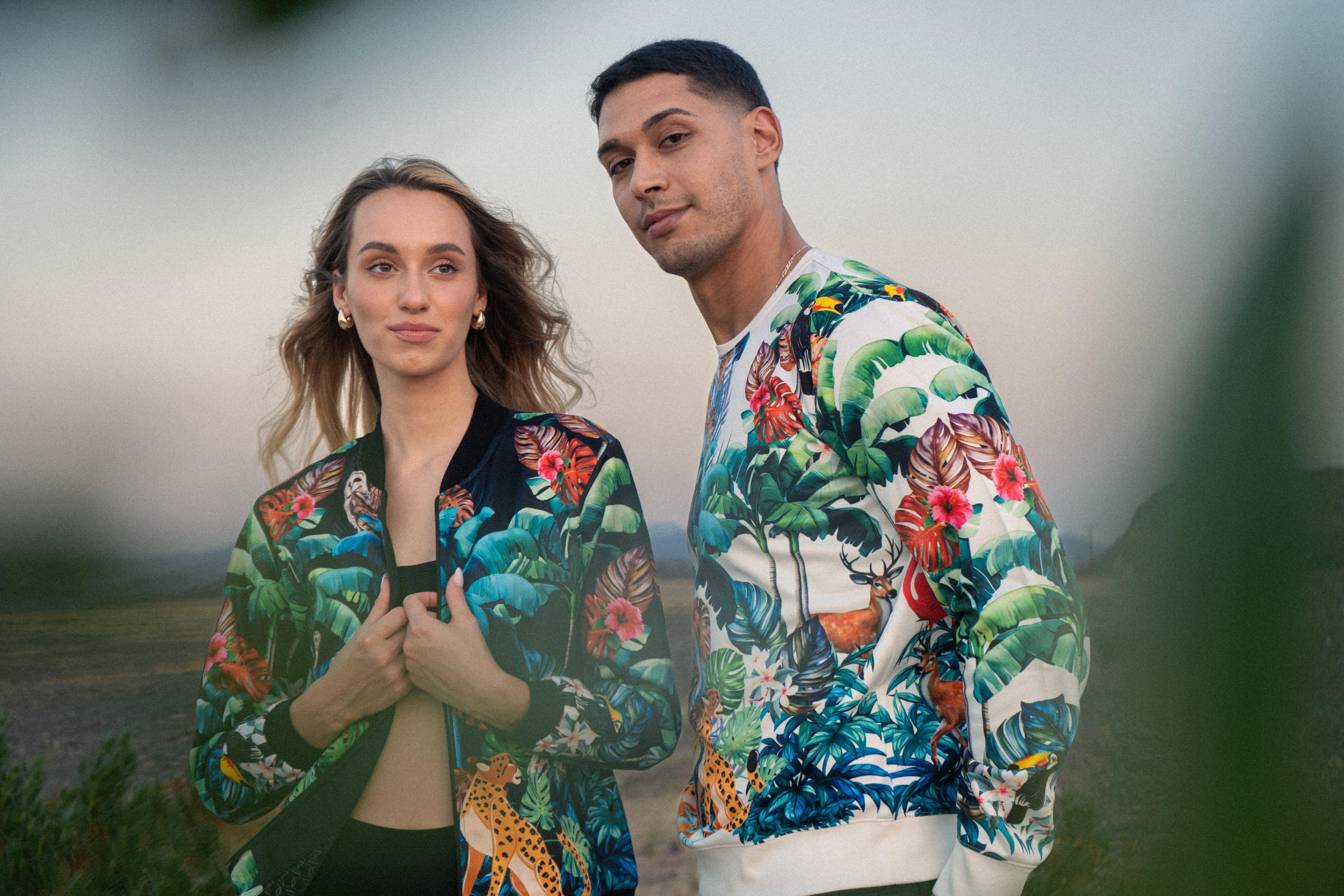 Tropical Zipper In Black For Women - Zushiionline