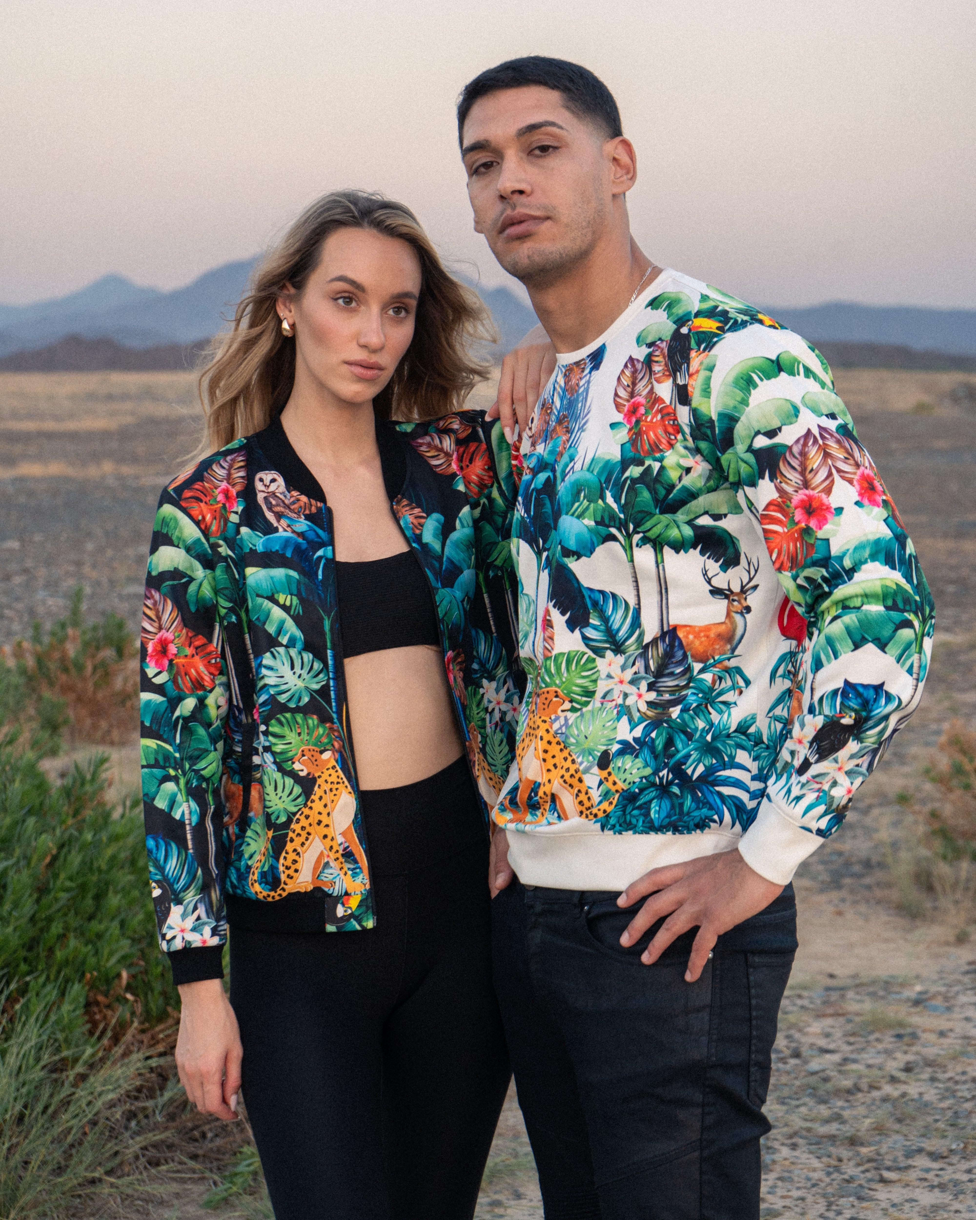 Tropical Zipper In Black For Women - Zushiionline