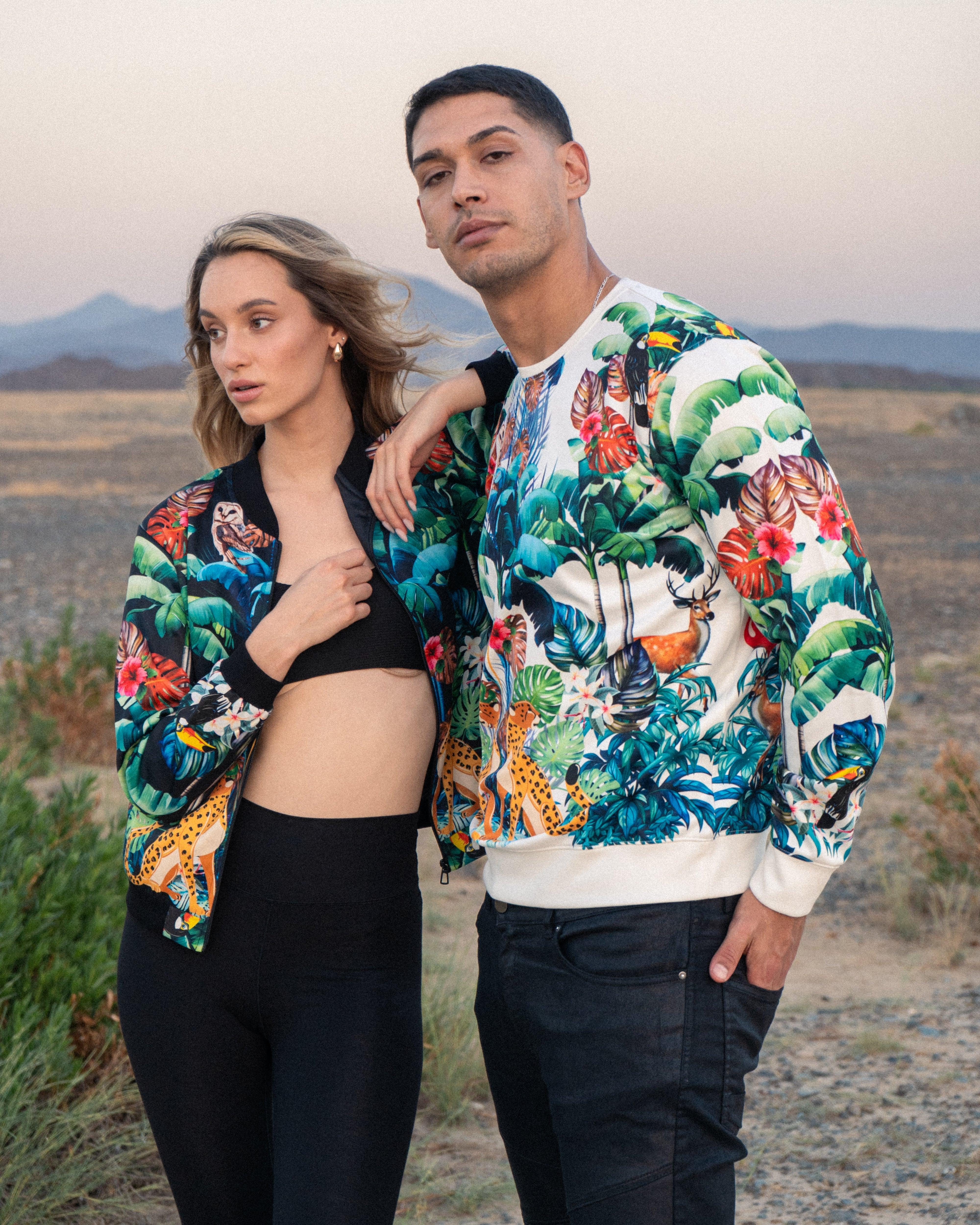 Tropical Zipper In Black For Women - Zushiionline