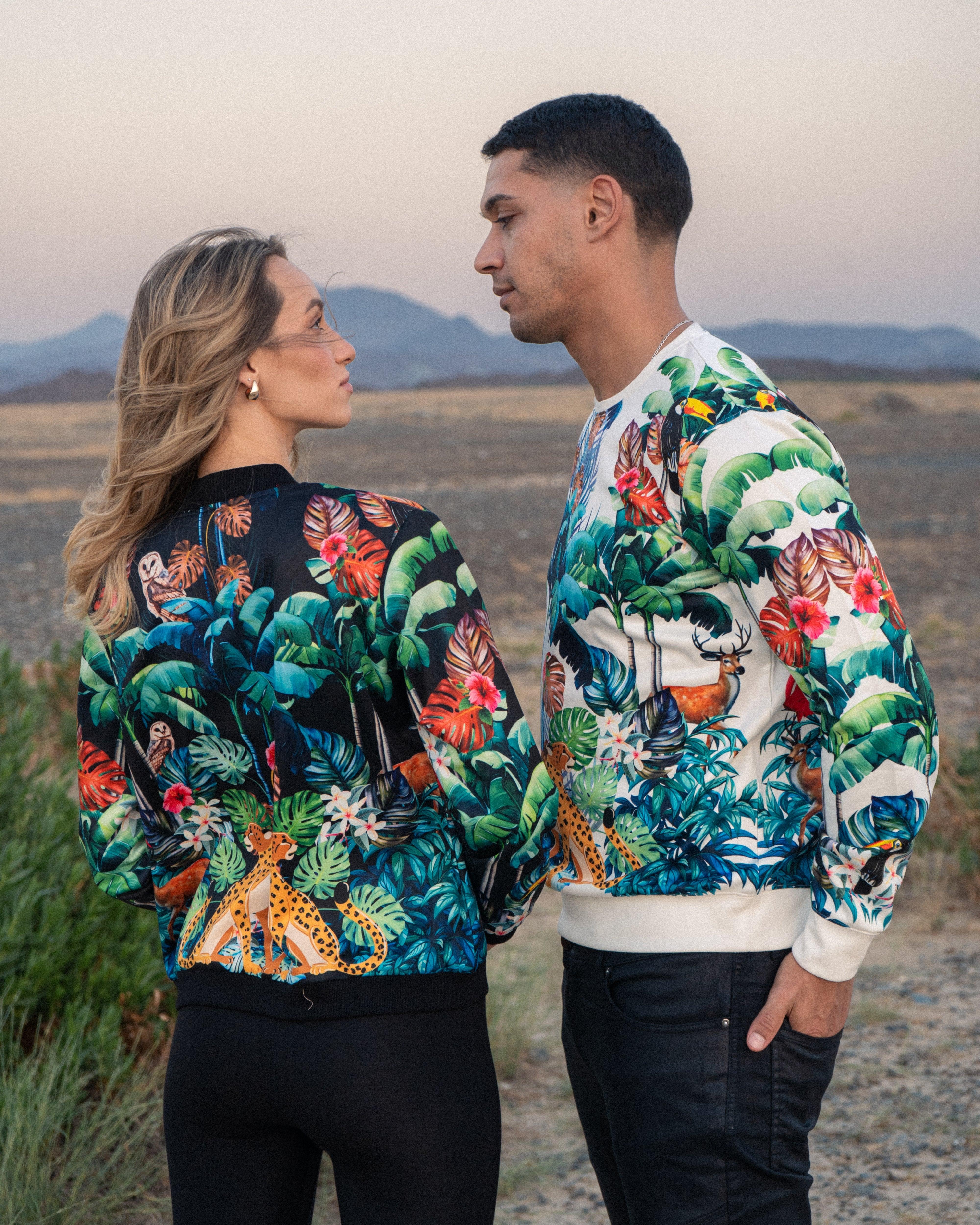 Tropical Zipper In Black For Women - Zushiionline